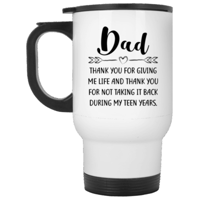 14 oz. White Travel Mug