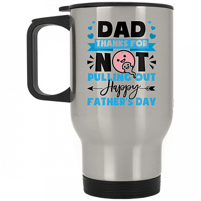 14 oz. Silver Travel Mug