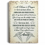 A Nurse's Prayer Gift For Nurse Gallery Wrapped Framed Canvas Prints - Unframed Poster - Home Decor Wall Art, White, 0.75'' Framed Canvas