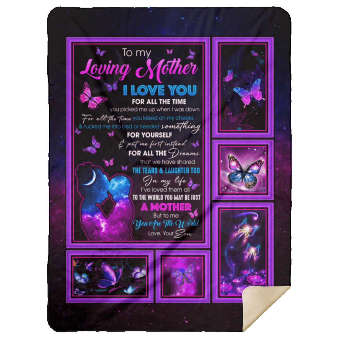 Mom Blankets From Son To My Mother I Love You From Son Sherpa Blanket