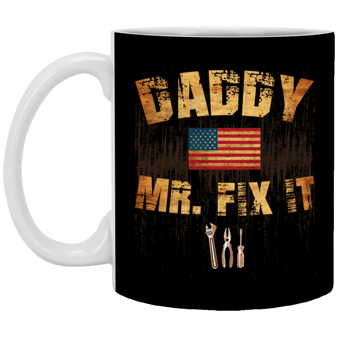 Daddy Mr Fix It - Mr Fix It Ceramic Coffee Mug - Beer Stein - Water Bottle - Color Changing Mug, Black, 11 oz. White Mug Daddy Mr Fix It - Mr Fix It Ceramic Coffee Mug - Beer Stein - Water Bottle - Color Changing Mug, Black, 11 oz. White Mug