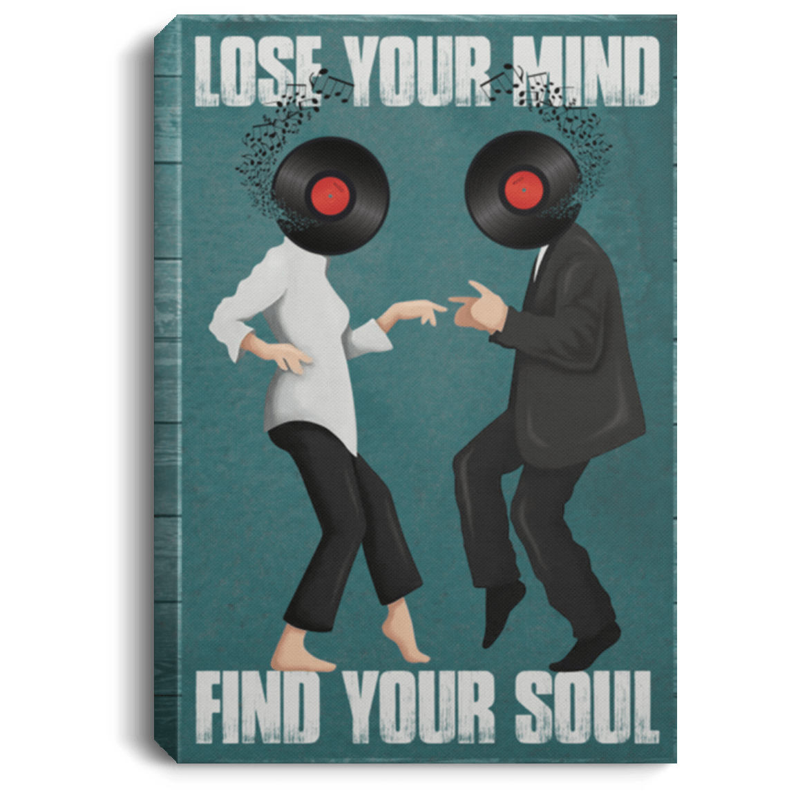 Pulp Fiction Lose Your Mind Find Your Soul Framed Canvas - Unframed Poster, White, 0.75'' Framed Canvas