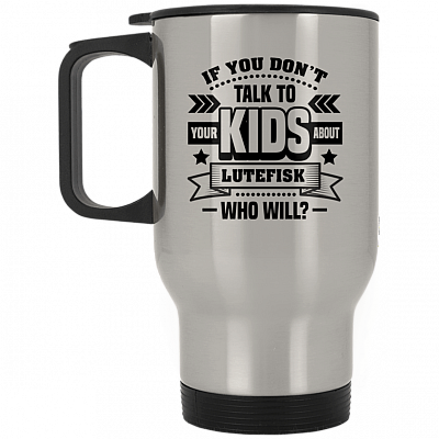 14 oz. Silver Travel Mug