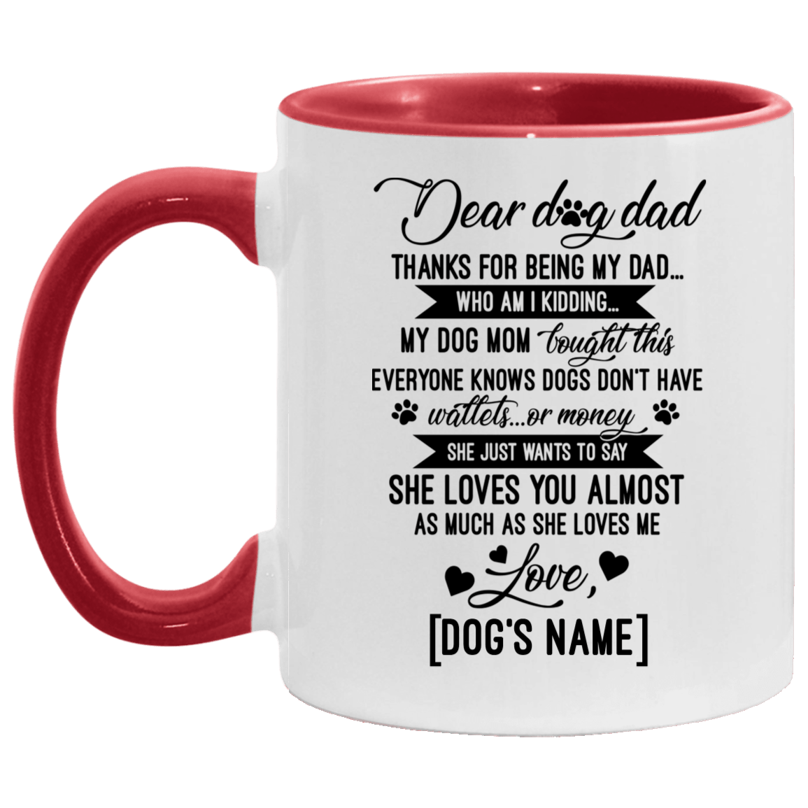 dear daddy dog mug