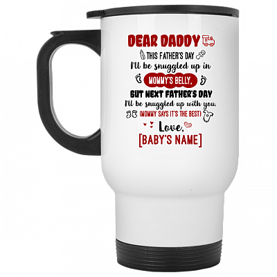 14 oz. White Travel Mug