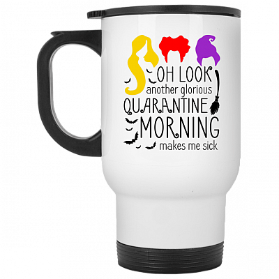 14 oz. White Travel Mug