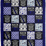 Back The Blue Thin Blue Line Police Officer Fleece Blanket - Premium Sherpa Blanket - Woven Blanket, White, Cozy Plush Fleece Blanket - 50x60