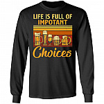 .Life Is Full Of Important Choices Hoodie, Black, Long Sleeve .Life Is Full Of Important Choices Hoodie, Black, Long Sleeve