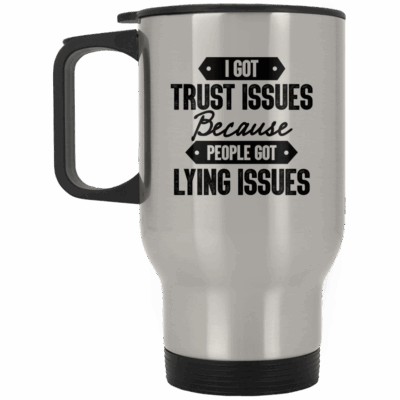 14 oz. Silver Travel Mug