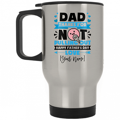 14 oz. Silver Travel Mug