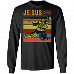 Jesus Saves Hockey Funny Hockey Lovers Dark Hoodie - Sweatshirt - Long Sleeve, Black, Long Sleeve Jesus Saves Hockey Funny Hockey Lovers Dark Hoodie - Sweatshirt - Long Sleeve, Black, Long Sleeve