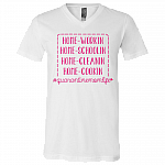 Quarantine Mom Life Home Working Home Schooling Home Cleaning Home Cooking T-Shirt - V Neck, White, V-Neck T-Shirt Quarantine Mom Life Home Working Home Schooling Home Cleaning Home Cooking T-Shirt - V Neck, White, V-Neck T-Shirt