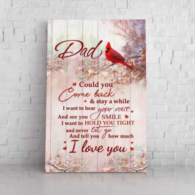 Alternative view of Could You Come Back - Miss You Dad Gallery Wrapped Framed Canvas Prints - Unframed Poster - Home Decor