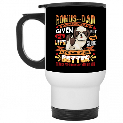 14 oz. White Travel Mug