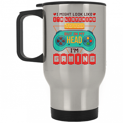 14 oz. Silver Travel Mug