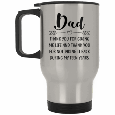 14 oz. Silver Travel Mug