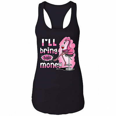 If Lost Or Drunk I'll Bring The Bail Money Ladies Racerback Tank-I'm The Bestie Warning Drunk Fun #3 Tank Top, Black, Ladies Racerback Tank