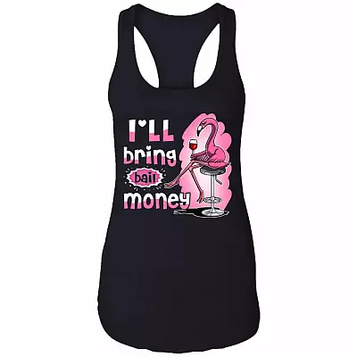 If Lost Or Drunk I'll Bring The Bail Money Ladies Racerback Tank-I'm The Bestie Warning Drunk Fun #3 Tank Top, Black, Ladies Racerback Tank