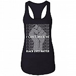 Black Power Protest Tank Top, Black, Ladies Racerback Tank