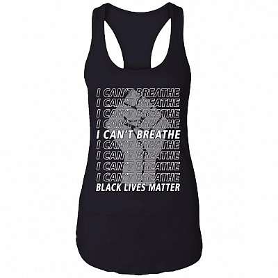 Black Power Protest Tank Top, Black, Ladies Racerback Tank