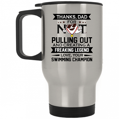 14 oz. Silver Travel Mug