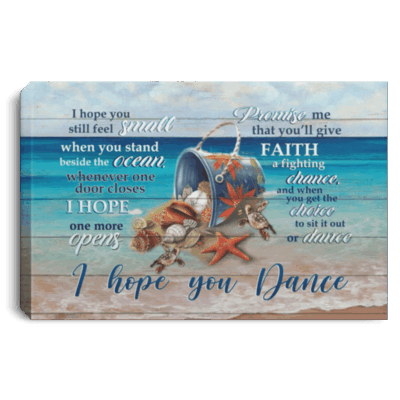 I Hope You Still Feel Small When You Stand Beside The Ocean Framed Canvas - Unframed Poster - Love Ocean Wall Art, White, 0.75'' Framed Canvas