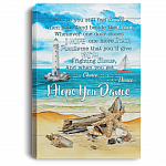 I Hope You Still Feel Small When You Stand Beside the Ocean Gallery Wrapped Framed Canvas Prints - Unframed Poster - Home Decor Wall Art, White, 0.75'' Framed Canvas