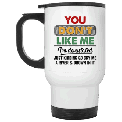 14 oz. White Travel Mug