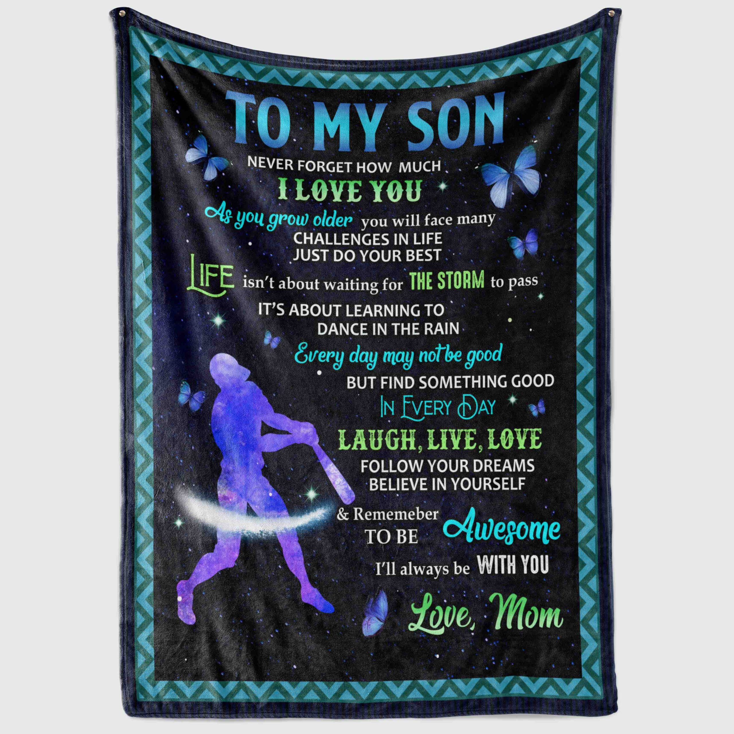 4VT. Son Softball blanket mockup