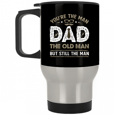 14 oz. Silver Travel Mug