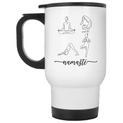 14 oz. White Travel Mug