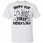 First Fathers Day T-Shirt - Father Son Matching Shirts, White, Unisex T-Shirt First Fathers Day T-Shirt - Father Son Matching Shirts, White, Unisex T-Shirt