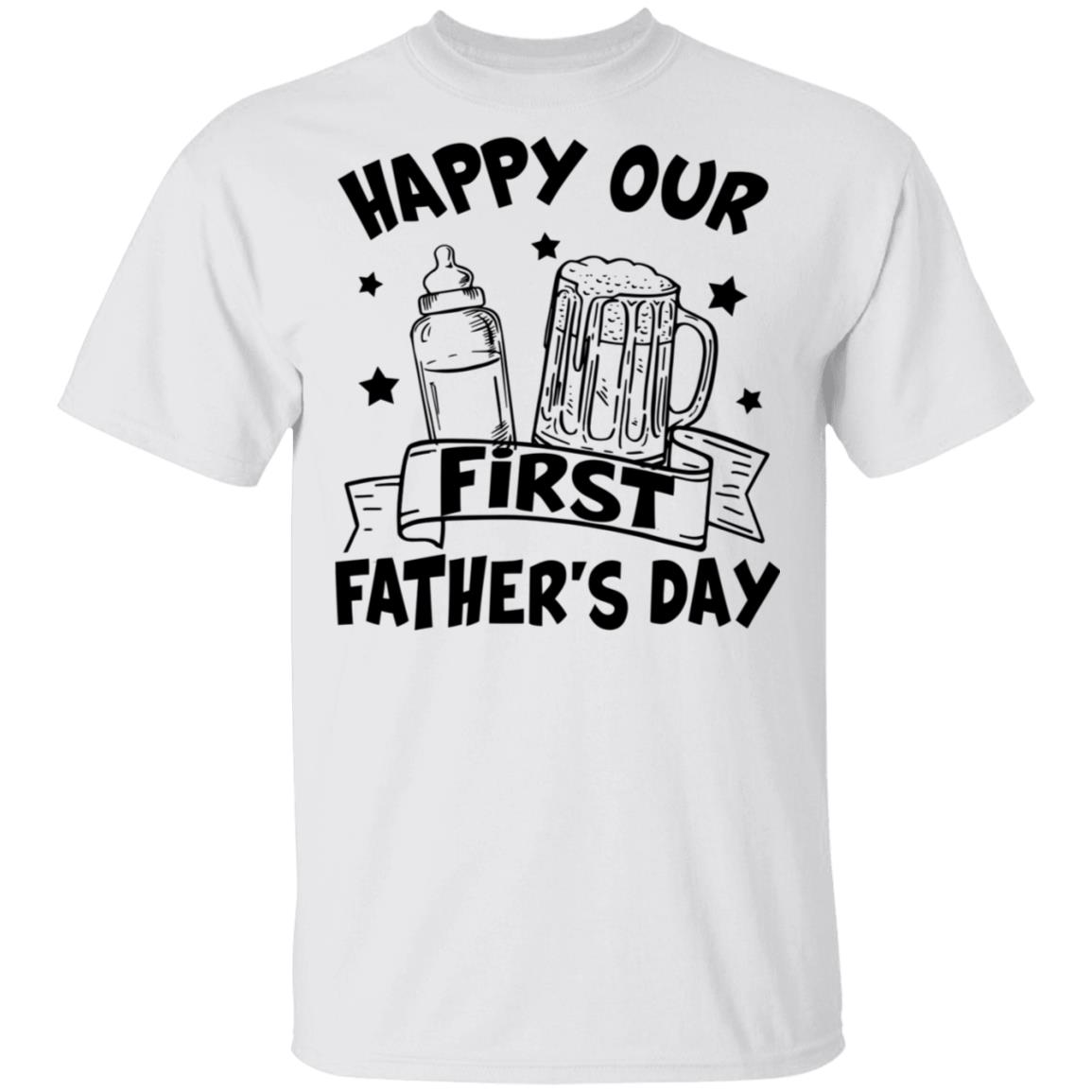 First Fathers Day T-Shirt - Father Son Matching Shirts, White, Unisex T-Shirt First Fathers Day T-Shirt - Father Son Matching Shirts, White, Unisex T-Shirt
