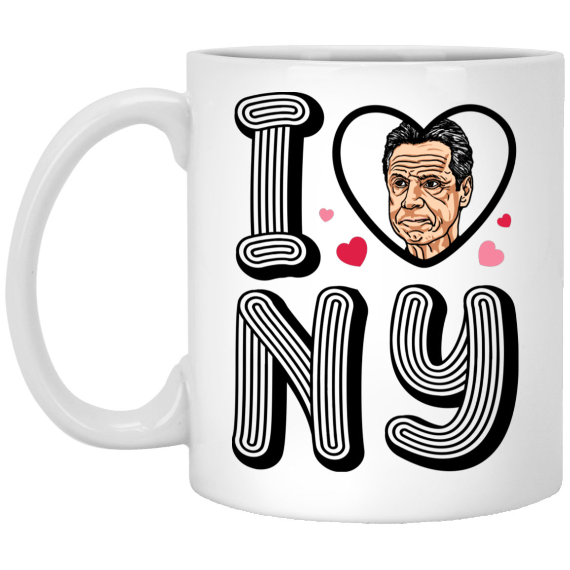 I Cuomo New York Ceramic Coffee Mug - Beer Stein - Water Bottle - Color Changing Mug - I Love NY Mug, White, 11 oz. White Mug