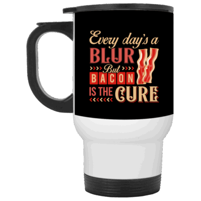 14 oz. White Travel Mug
