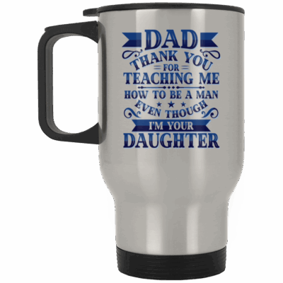 14 oz. Silver Travel Mug