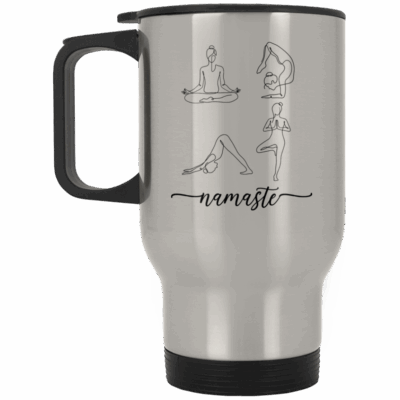 14 oz. Silver Travel Mug