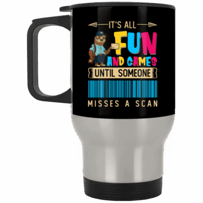 14 oz. Silver Travel Mug