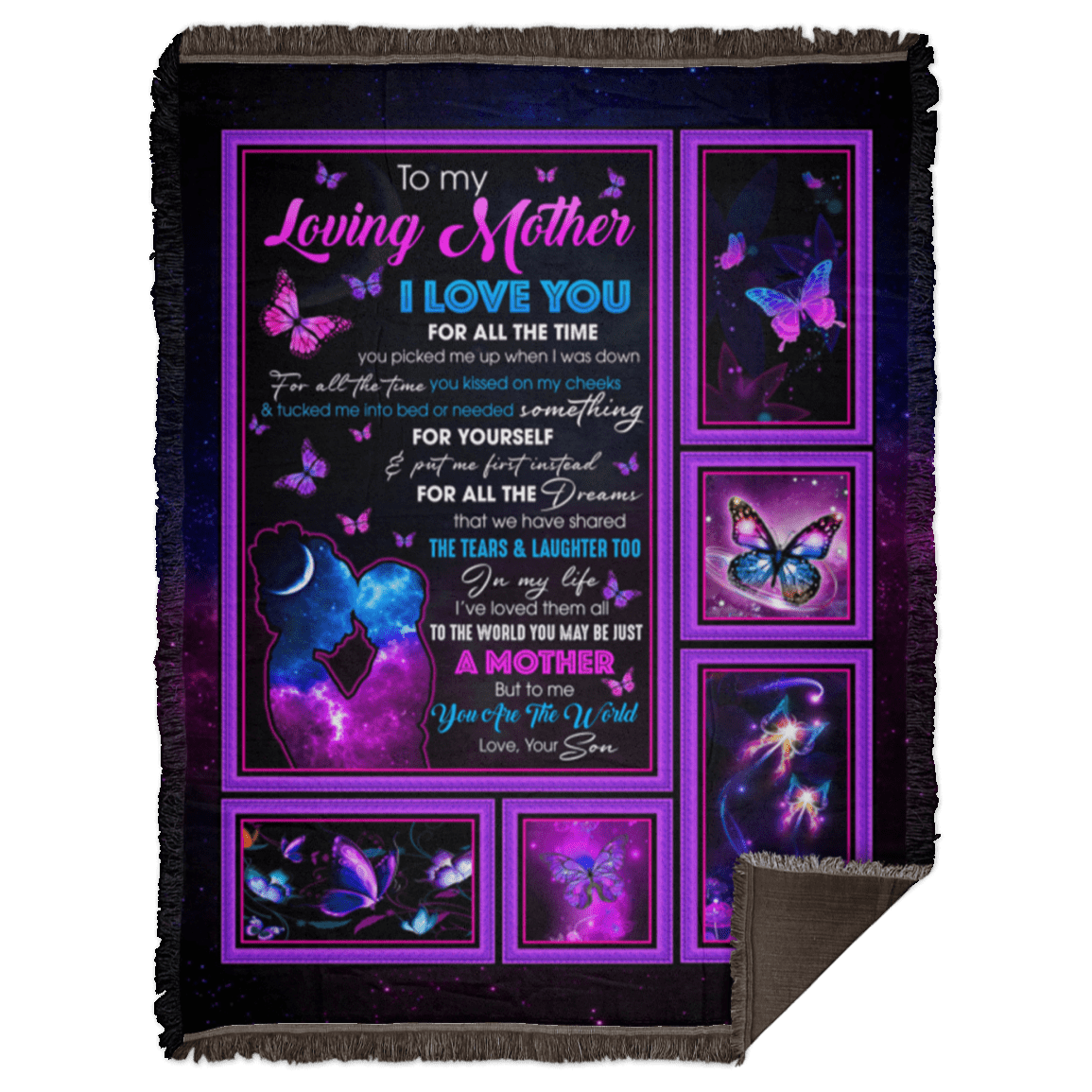 Mom Blankets From Son To My Mother I Love You From Son Sherpa Blanket