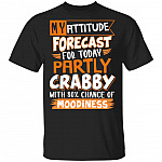 My Attitude Forecast for Today Partly Crabby with 80 Chance of Moodiness T-Shirt, Black, Unisex T-Shirt My Attitude Forecast for Today Partly Crabby with 80 Chance of Moodiness T-Shirt, Black, Unisex T-Shirt
