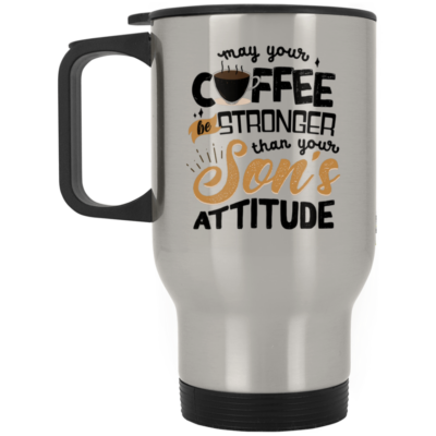 14 oz. Silver Travel Mug