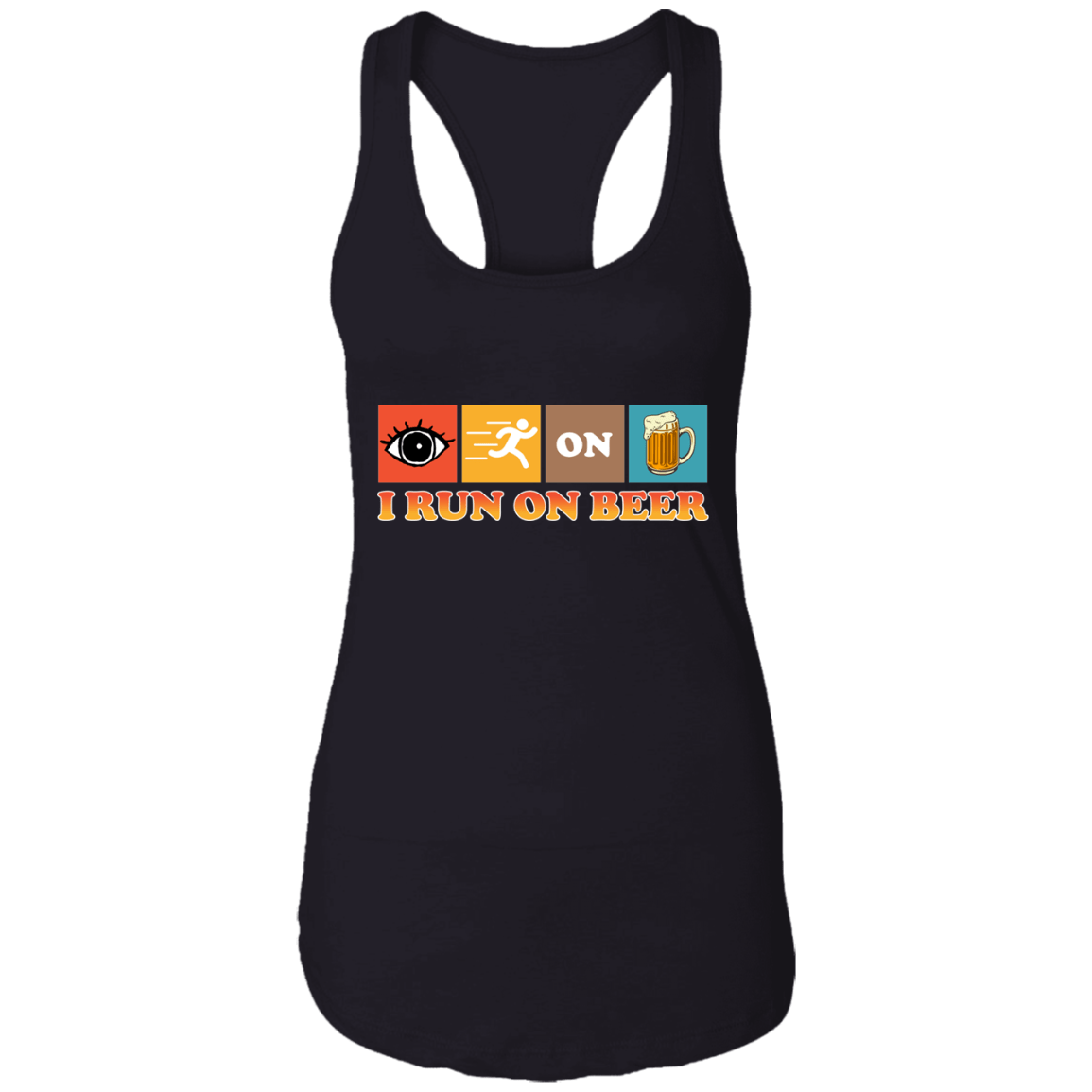 I Run On Beer Funny Drinking Team Beer Lover Gift Cotton Tank Top Tee - Racerback Tank, Black, Ladies Racerback Tank I Run On Beer Funny Drinking Team Beer Lover Gift Cotton Tank Top Tee - Racerback Tank, Black, Ladies Racerback Tank