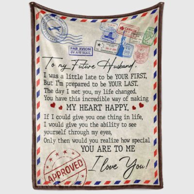 Alternative view of To My Future Husband I Was A Little Late To Be Your First Fleece Blanket - Premium Sherpa Blanket