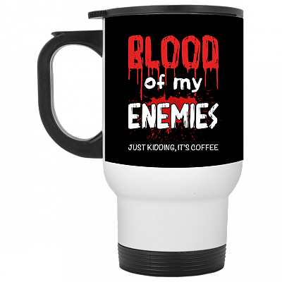 14 oz. White Travel Mug