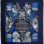 To My Boyfriend Blanket - You Are My Always And Forever Blanket - Skull Couple Fleece Blanket, White, Cozy Plush Fleece Blanket - 50x60