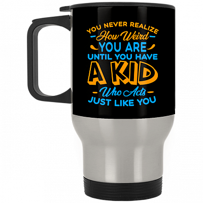 14 oz. Silver Travel Mug