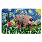Ace Ventura Rhino Funny Movie Framed Canvas - Unframed Poster, White, 0.75'' Framed Canvas