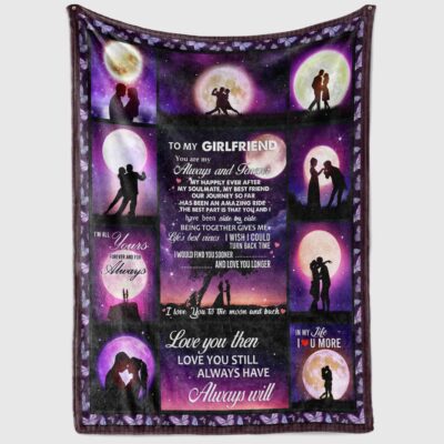 Alternative view of To My Girlfriend You Are My Always And Forever Fleece Blanket - Premium Sherpa Blanket - Woven Blanket
