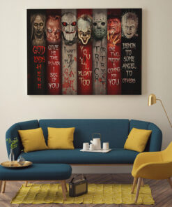 Alternative view of Character Halloween Scary Nun Jason Penny Freddy Chuck-y Framed Canvas - Unframed Poster