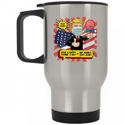 14 oz. Silver Travel Mug